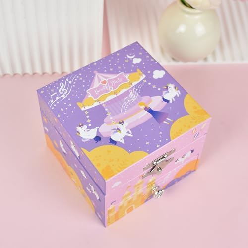 Unicorn Music Box and Jewelry Box for Girls