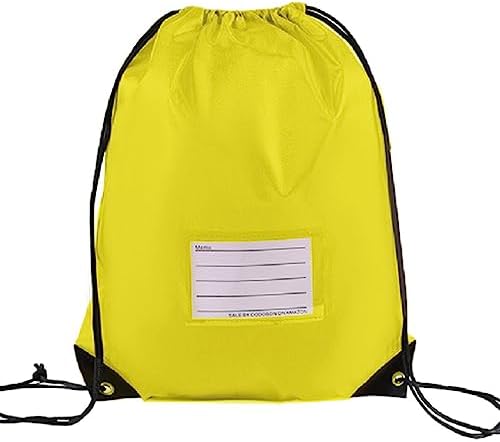 50 Pcs Yellow Drawstring Bags for Travel Gym Sport