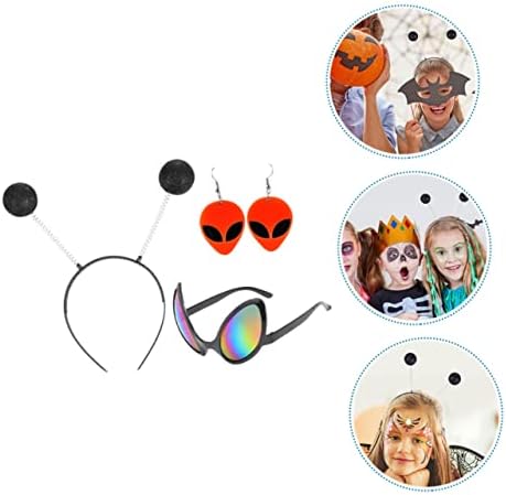 Vanzack Party Glasses Headband Earrings Halloween Costume Accessory Set