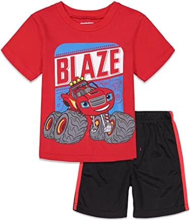 Nickelodeon Blaze and the Monster Machines Graphic T-Shirt and Shorts Outfit Set for Boys