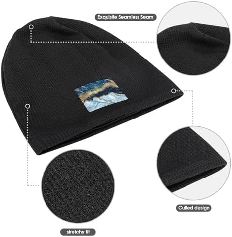 Thick Fleece Lined Winter Beanie Hat for Men Women