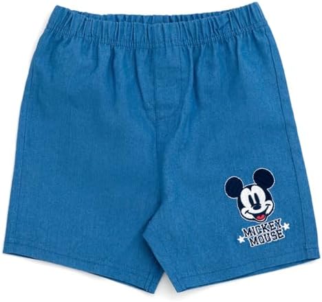 Disney Mickey Mouse Button Down Shirt and Denim Shorts Set for Newborn to 5 Years