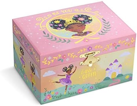 JewelKeeper Jewelry Box for Girls - Black Ballerina Music Box with Swan Lake Tune