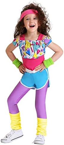 Toddler Girls 80s Workout Halloween Costume