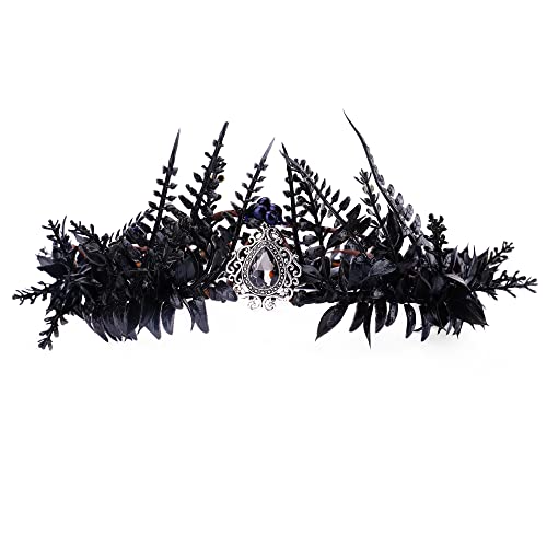 MOSTORY Handmade Gothic Flower Crown for Men Women Cosplay Costume