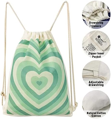 MOSITU Heart Drawstring Backpack for Women