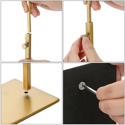 Hipiwe Gold Metal Handbag Stand with Adjustable Height