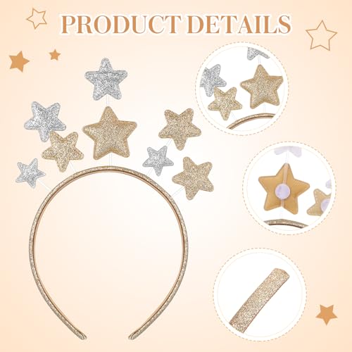 IMIKEYA Glitter Star Headband for Parties and Decor