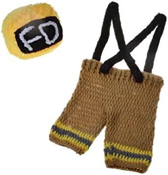 Matissa Newborn Baby Crochet Costume Photography Prop Hats and Outfits Firefighter 2