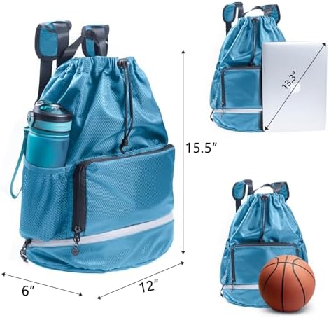 VIGEGARI Swim Essentials Drawstring Gym Bag for Kids and Adults