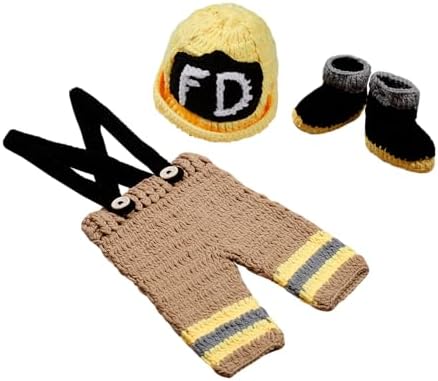 Matissa Newborn Baby Crochet Costume Hats and Outfits Little Firefighter