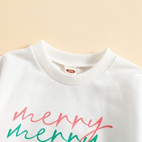 6 Piece Toddler Christmas Letter Print Pullover Set
