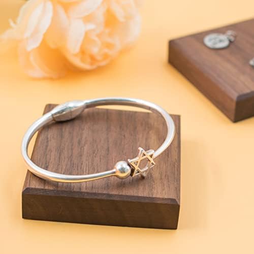 Cuyacili 2pcs Walnut Square Risers Jewelry Display Stand