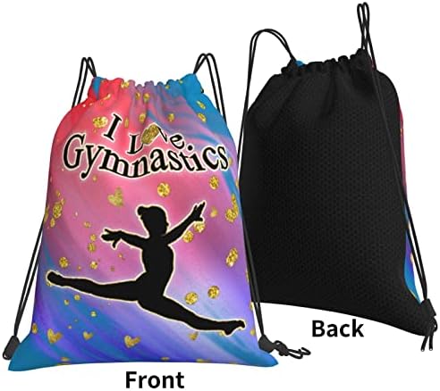 LULYKINI Gymnastics Drawstring Bag 16x14 Inches