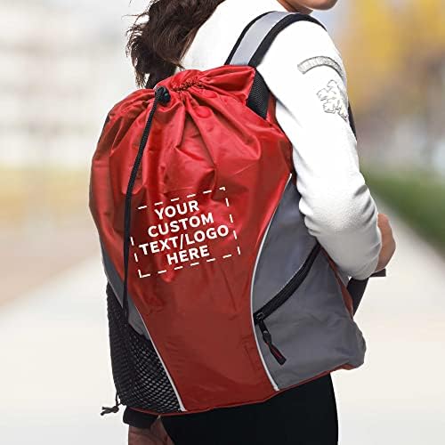 Discount Promos Custom Drawstring Backpack Set of 12