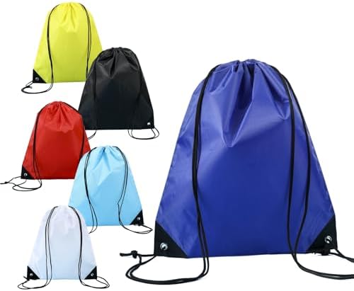 Drawstring Backpack 6 Pack 6 Colors