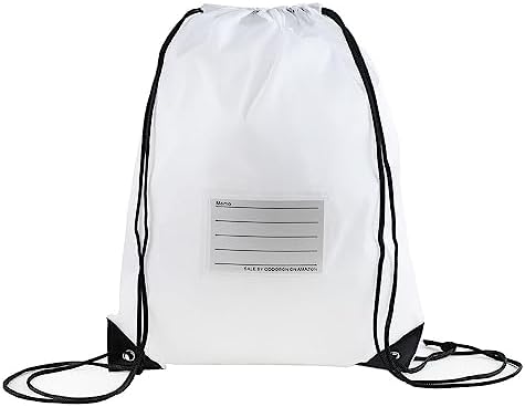 20 Pcs White Drawstring Bags for Travel Gym Sport