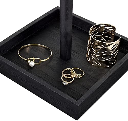Ikee Design Wooden Rotating Jewelry Display Tower
