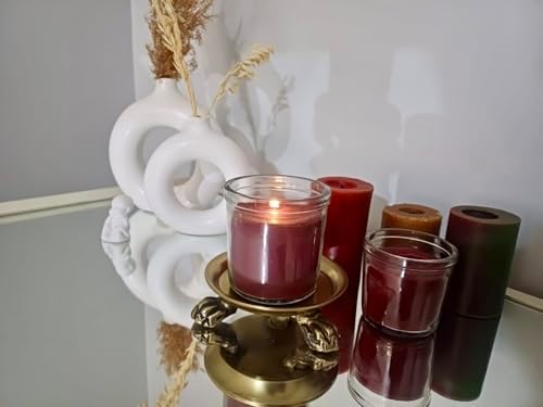 FlexAura Plated Brass Clawfoot Candle Tray