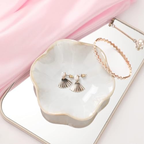 Binoster Ceramic Jewelry Dish Leaf Tray Key Holder