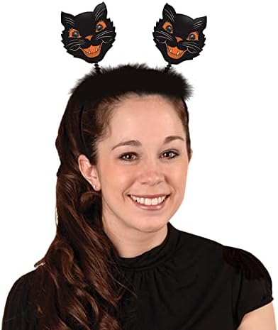 Beistle 3 Piece Retro Halloween Cat Headbands