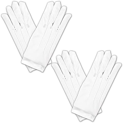 Beistle 2 Pair Adult White Theatrical Gloves