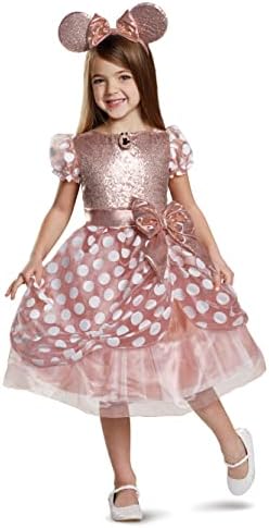 Disguise Costume Rose Gold Minnie Deluxe for Girls