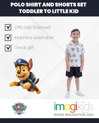 Paw Patrol Chase Marshall Rubble Polo Shirt and Shorts Set for Boys