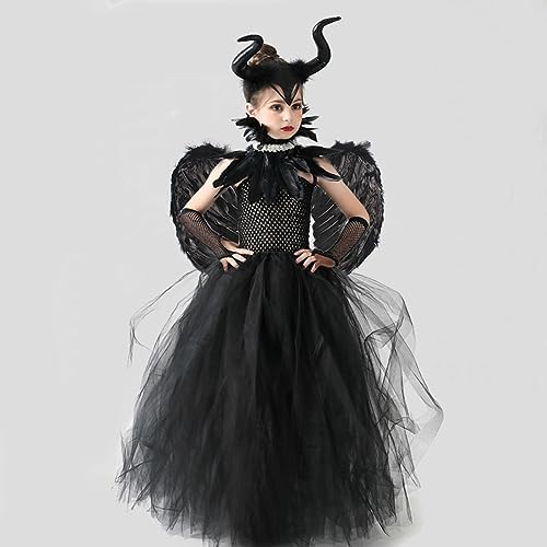 IBTOM Castle Halloween Witch Costume for Girls Kids
