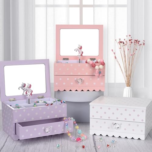 Art Lins Bella Unicorn Musical Jewelry Box Purple