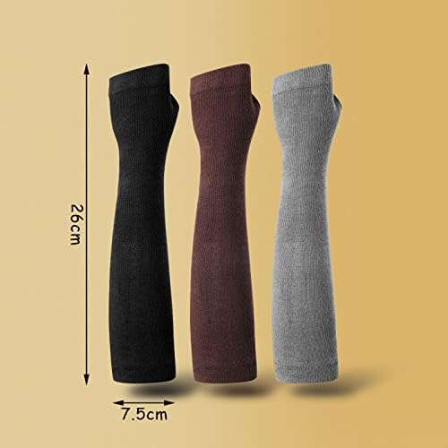 Bememo 3 Pair Fingerless Gloves for Women Winter Arm Warmers
