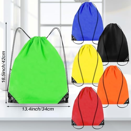 6PCS Drawstring Backpack - Sturdy and Durable