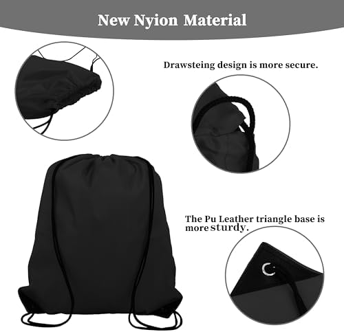 60 Pieces Drawstring Gym Backpack for Men Women Outdoor Sports Sackpack
