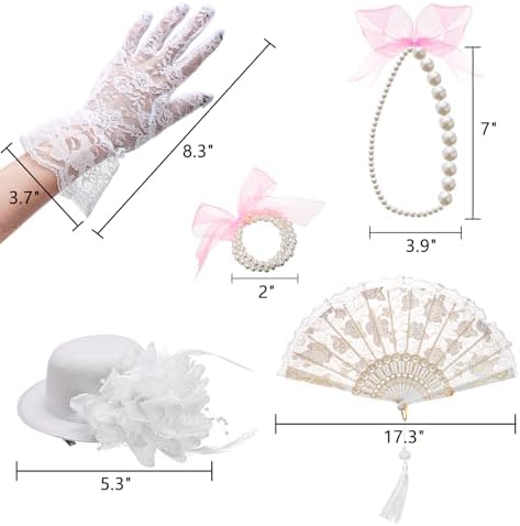ZEAYEA 5 Pcs Girls Tea Party Costume Set