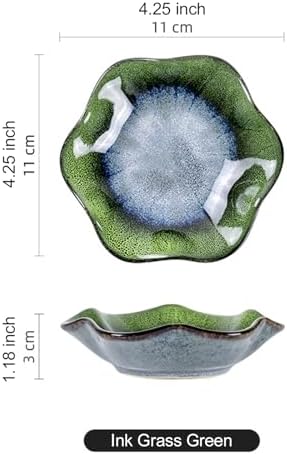 Elegant Ceramic Jewelry Tray Holder in Ink Grass Green
