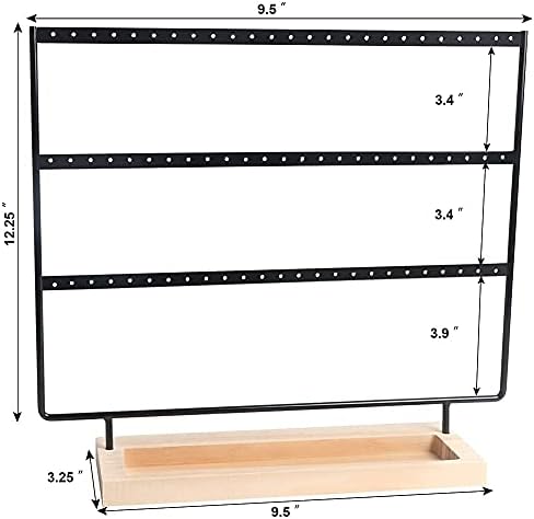 Sovia Earring Organizer 3-Tier 75 Holes Storage Stand