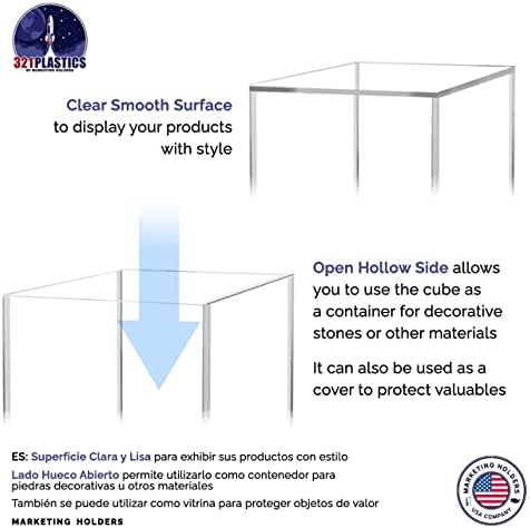 5 Inch Acrylic Display Riser Box with One Open Side