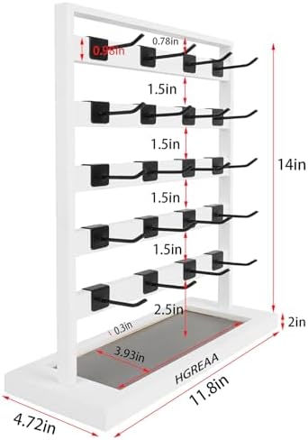Wooden Jewelry Display Stand with 5 Tiers and 20 Hooks