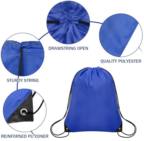 150Pcs Drawstring Backpack Bulk Nylon 10 Colors
