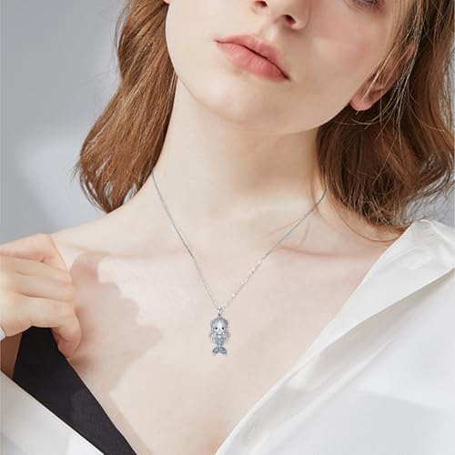 Elegant Mermaid Necklace 925 Sterling Silver