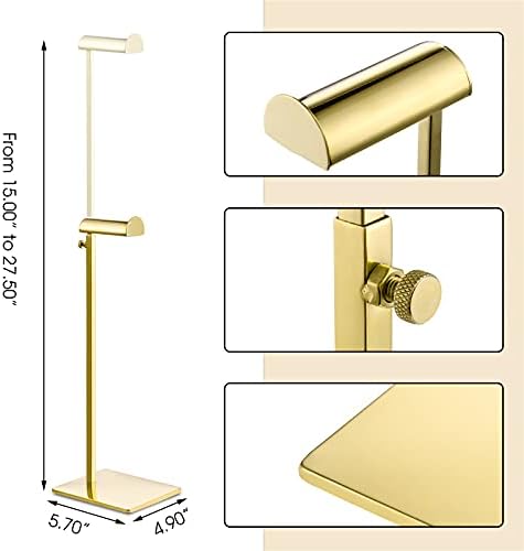Gold Set of 2 Adjustable Height Purse Display Stand