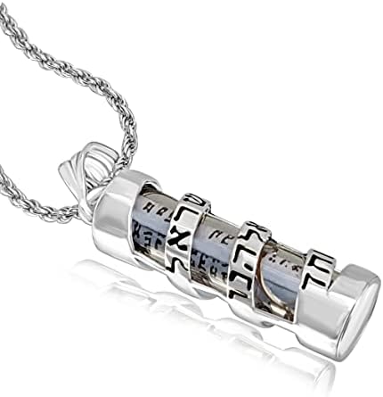 NanoStyle Mezuzah Necklace 20 Inch Sterling Silver Chain