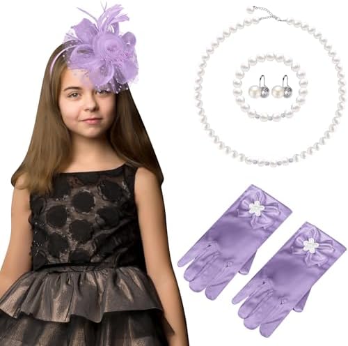 Junkin 5 Pcs Girls Tea Party Accessories Set