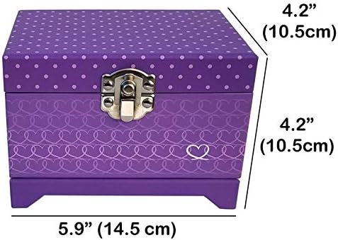 Ballerina Music Box Purple Heart Design