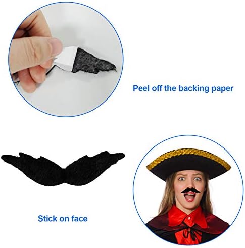 Jutoe 48pcs Fake Mustaches Halloween Party Supplies
