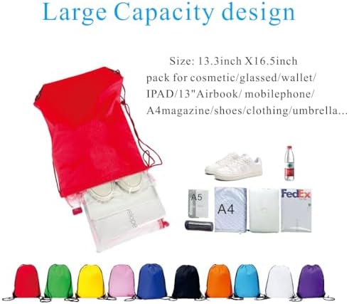 Bulk Drawstring Backpacks 30 Pack Gym Sports Bags for Travel and More