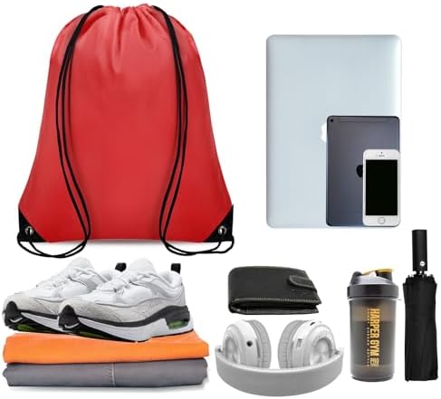 150Pcs Drawstring Backpack Bulk Nylon 10 Colors