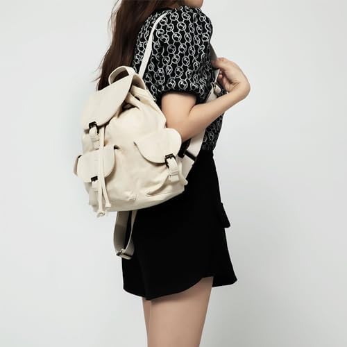 YONBEN Drawstring Backpack Large Capacity Schoolbag Canvas Fashion Bag