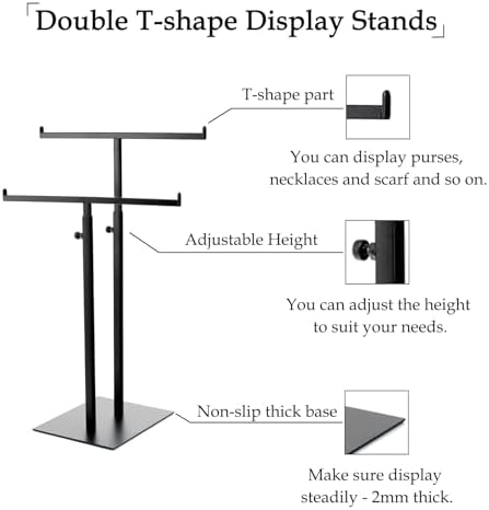 Purse Display Stand with Adjustable Height