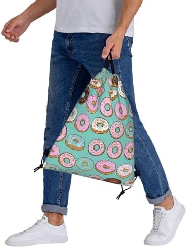 Yishow Delicious Doughnut Drawstring Backpack Bag